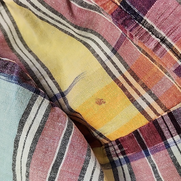 IT'S PAQUETTE Vintage 80's Beach Plaid Hooded Light-weight Oversized Pullover - Picture 12 of 13